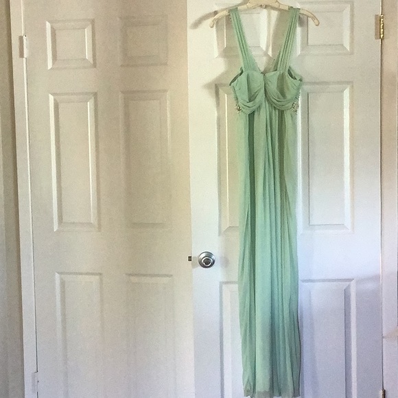 City Studio Formal Jeweled Green Gown Size 5 Junior - Picture 6 of 11